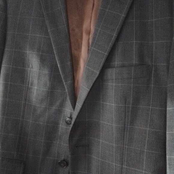 38s Slim Jos.A.Banks Charcoal Window Pane Suit - Picture 8 of 8